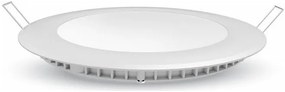 LED V-TAC mini Πάνελ Χωνευτό 24W Premium SAMSUNG Chip Στρογγυλό Θερμό Λευκό 724
