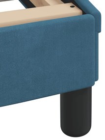 vidaXL Κρεβάτι με Στρώμα Μπλε 90 x 200 εκ. Βελούδινος
