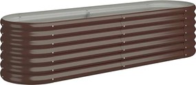 vidaXL Ζαρντινιέρα Καφέ 152x40x36 εκ. Γαλβανισμένος χάλυβας