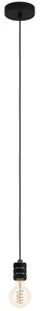 Φωτιστικό Οροφής Yorth 43801 Φ5x150cm 1xΕ27 40W Nickel-Black Eglo Steel