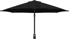 vidaXL Ομπρέλα Κήπου Μαύρο 248 x 248 x 148 εκ. Πολυεστέρας και Χάλυβας