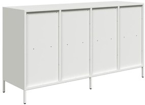 Sideboard Λευκό 135x39x73,5 cm Ατσάλι ψυχρής έλασης - Λευκό