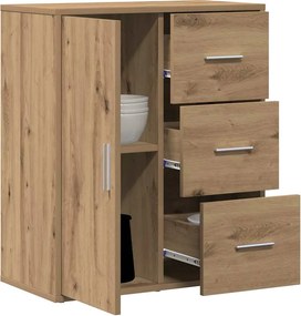 vidaXL Πλαϊνό γραφείο Artisan Oak 60 x 31 x 70 εκ Επεξεργασμένο ξύλο