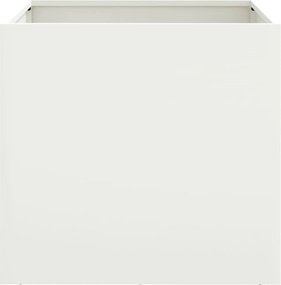 vidaXL Ζαρντινιέρες 2 τεμ. Λευκές 42x40x39εκ. από Χάλυβα