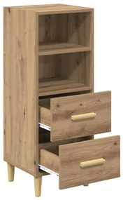vidaXL Πλαϊνό γραφείο με συρτάρι artisan δρυς 34 x 34.5 x 90 εκ