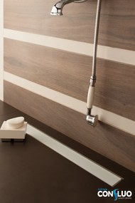 Karag Confluo Frameless Line Bianco - Γραμμικό Σιφώνι Δαπέδου - 85 εκ.