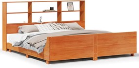 vidaXL Σκελετός Κρεβ. Χωρίς Στρώμα Καφέ Κεριού 200x200 εκ Μασίφ Πεύκο