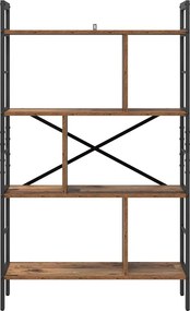 vidaXL Ράφι Βιβλίων 7 επιπέδων 75 x 30 x 123,5 εκ. Επεξεργασμένο Ξύλο