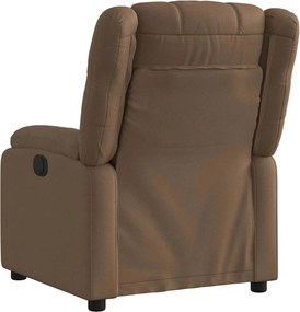 vidaXL Πολυθρόνα Ανακλινόμενη Ηλεκτρική Καφέ Υφασμάτινη