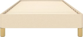 vidaXL Σκελετός Κρεβατιού Χωρίς Στρώμα Κρεμ 100 x 200 εκ. Υφασμάτινο