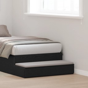 vidaXL Κουτιά Κρεβατιών Μαύρα 100x36,5x16,5 εκ. από MDF
