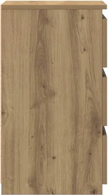 vidaXL Κομοδίνα 2 τεμ.Αρτισιανή Δρυς 40x35x62,5 εκ. Επεξ. Ξύλο