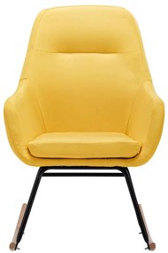 vidaXL Πολυθρόνα Κουνιστή Κίτρινη Μουσταρδί Υφασμάτινη