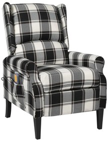 vidaXL Πολυθρόνα Μασάζ Ανακλινόμενη Πολύχρωμη Υφασμάτινη