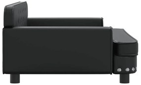 vidaXL Καναπές Παιδικός Μαύρος 90 x 53 x 30 εκ. από Συνθετικό Δέρμα