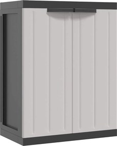 vidaXL Ντουλάπι Αποθ. Εξ. Χώρου Γκρι/Μαύρο 65x37x85 εκ. Πολυπροπυλένιο