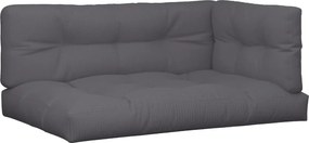 vidaXL Μαξιλάρια Καναπέ Παλέτας 5 τεμ. Ανθρακί Υφασμάτινα