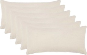 vidaXL Κάλυμμα Μαξιλαριού 6 pcs HEERLEN Κρεμ 40 x 70 cm Μπουκλέ