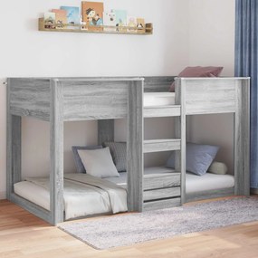 vidaXL Κρεβάτι δαπέδου Γκρίζο Σονομα 100 x 200 cm Επεξεργασμένο ξύλο