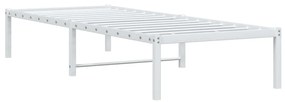 vidaXL Πλαίσιο Κρεβατιού Λευκό 80 x 200 εκ. Μεταλλικό