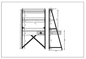 ATRIUM ΓΡΑΦΕΙΟ 1ΣΥΡΤΑΡΙ SONOMA ΜΑΥΡΟ ΠΕΤΡΑ 125x55xH150cm - 28-0210