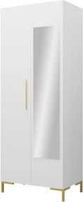 Γκαρνταρόμπα Zilion με Καθρέπτη-Leuko - 74.00Χ44.00Χ196.00cm