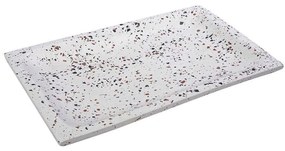 Διακοσμητική Πιατέλα Ορθογώνια TZL120 43x27x4cm White Espiel Cement