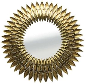 Καθρέπτης Τοίχου Girasol 11-0285 51x51x5,5cm Gold-Antique Γυαλί,Polyresin