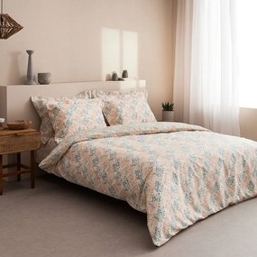 Κουβερλί Lydia-1 Blue-Beige Vesta Home Υπέρδιπλo 230x270cm 100% Βαμβακοσατέν