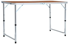 vidaXL Τραπέζι Κάμπινγκ Πτυσσόμενο 120 x 60 εκ. Αλουμινίου
