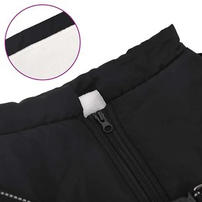 παλτό σκύλου με ιμάντα αδιάβροχο αντανακλαστικό μαύρο 6XL - Μαύρο