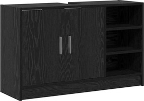 vidaXL Ντουλάπι Μπάνιου Μαύρη Οξυά 90 x 29 x 55 εκ. Επεξεργασμένο ξύλο
