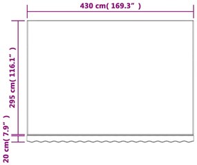 Τεντόπανο Ανταλλακτικό Ριγέ Πολύχρωμο 4,5x3 μ. - Πολύχρωμο