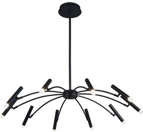 Φωτιστικό Οροφής Secret 4309000 Φ80x130cm Led 2885lm 50W 3000K Black Viokef
