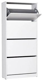 Megapap Παπουτσοθήκη Μελαμίνης Flat Duo 24 Ζευγών Λευκό