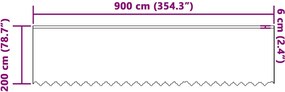 vidaXL Κουρτίνα Δαντέλας με κουρτίνες Λευκό 200 x 900 εκ Πολυεστέρας