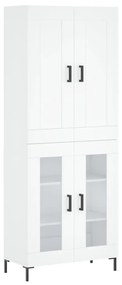 vidaXL Ντουλάπι Λευκό 69,5x34x180 εκ. από Επεξεργασμένο Ξύλο