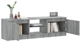 vidaXL Έπιπλο Τηλεόρασης με LED Γκρι Sonoma 120x30x36 εκ.