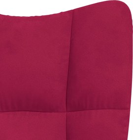 vidaXL Πολυθρόνα Relax Μπορντό Βελούδινη