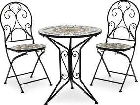 Τραπεζαρία Mosaic σετ 3τεμ μέταλλο μαύρο