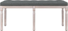 vidaXL Πάγκος Σκούρο Γκρι 110x40x49 εκ. Υφασμάτινος