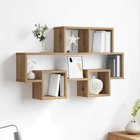 vidaXL Ράφι Τοίχου artisan δρυς 82 x 15 x 51 εκ Επεξεργασμένο ξύλο