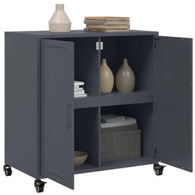vidaXL Μπουφές Ανθρακί 68x39x72 εκ. από Ατσάλι
