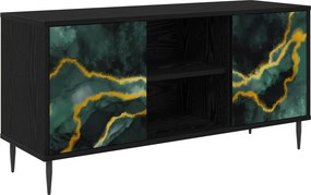 vidaXL Ντουλάπι TV WIJHE 102 x 33 x 51 εκ Μαύρη Δρυς