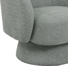 Πολυθρόνα περιστρεφόμενη Kreslo μπουκλέ ύφασμα σε φυστικί απόχρωση 78x81x77εκ 78x81x77 εκ.