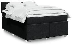 ΚΡΕΒΑΤΙ BOXSPRING ΜΕ ΣΤΡΩΜΑ ΜΑΥΡΟ 140X190 ΕΚ. ΥΦΑΣΜΑΤΙΝΟ 3287058