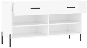 vidaXL Παπουτσοθήκη Λευκή 102 x 35 x 55 εκ. από Επεξεργασμένο Ξύλο