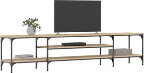 vidaXL Έπιπλο Τηλεόρασης Sonoma Δρυς 201x35x45 εκ. Επεξ. Ξύλο/Σίδερο