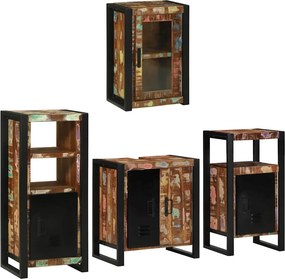 vidaXL Σετ Επίπλων Μπάνιου 4 τμχ. Πολύχρωμο 55 x 35 x 60 εκ.