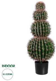 20138 GloboStar® Artificial Garden FEROCACTUS 20138 Τεχνητό Διακοσμητικό Φυτό Φερόκακτος Υ95cm